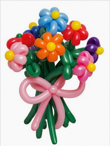 buchet flori baloane modelaj