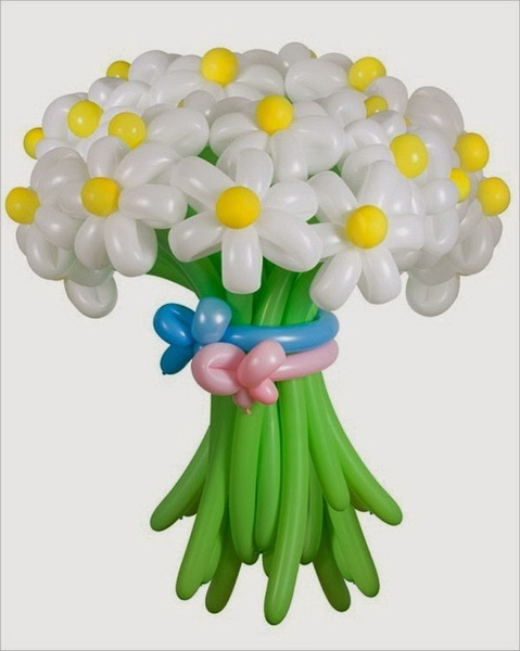 buchet flori baloane modelaj